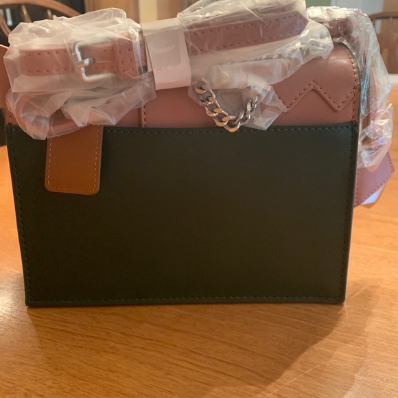 Marseille Leather Pink and green crossbody - Picture 3 of 4